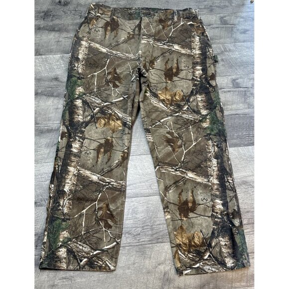 Vintage Carhartt Camo Pants Mens‎ 40x30 RealTree Dungarees Canvas USA B235 NWOT - Picture 1 of 14